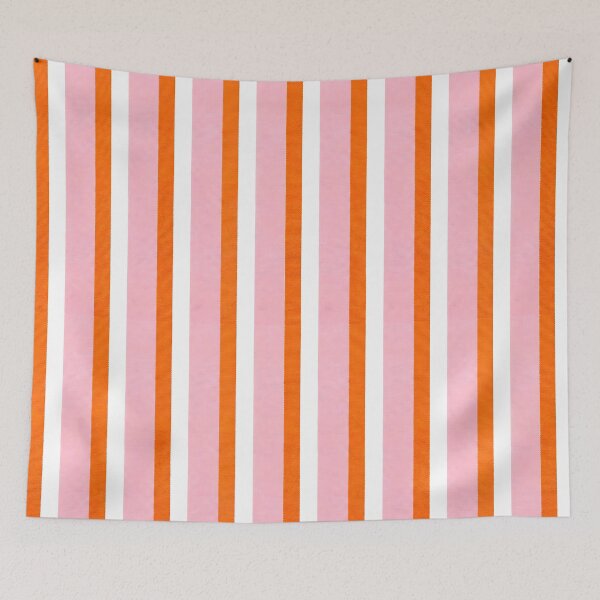 Item preview, Retro Orange And Pink Striped Seamless Pattern designed and sold by SplashTastic.