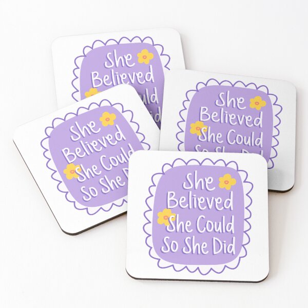 Item preview, She Believed She Could So She Did Inspirational Quote Women Empowerment Motivation designed and sold by RetroMini2026.