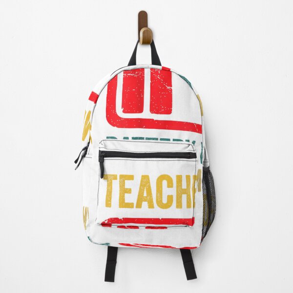Item preview, Funny Teacher Mode Battery Exhausted Summer Break Retro T-Shirt designed and sold by RKdrawings.