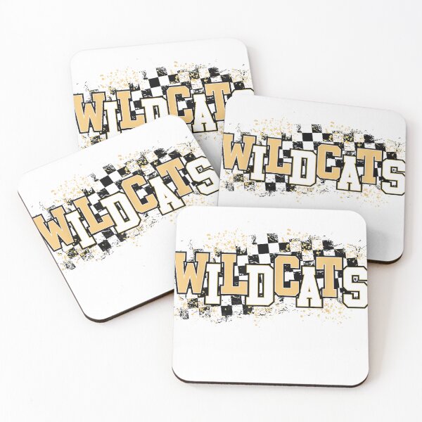 Item preview, Gold Wildcats School Spirit Wildcat Pride Checkered Teacher T-Shirt designed and sold by RKdrawings.