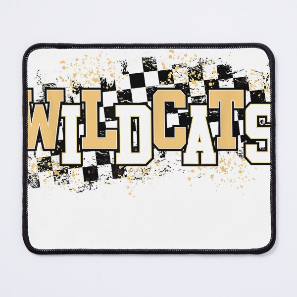 Item preview, Gold Wildcats School Spirit Wildcat Pride Checkered Teacher T-Shirt designed and sold by RKdrawings.