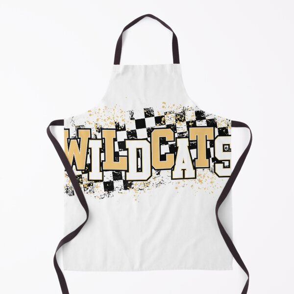 Item preview, Gold Wildcats School Spirit Wildcat Pride Checkered Teacher T-Shirt designed and sold by RKdrawings.