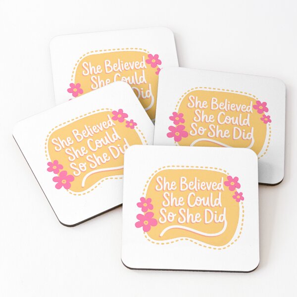 Item preview, She Believed She Could So She Did Motivational Quote Women Empowerment designed and sold by RetroMini2026.