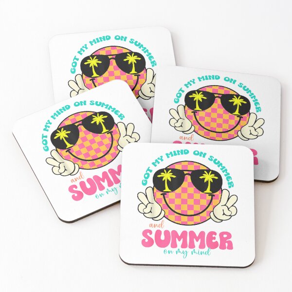 Item preview, Groovy Happy Face Summer Vibes Got My Mind On Summer Teacher T-Shirt designed and sold by RKdrawings.
