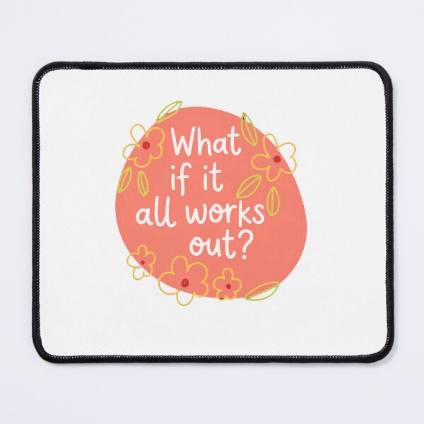 Item preview, What If It All Works Out Positive Quote Optimistic Encouragement Self Care designed and sold by RetroMini2026.