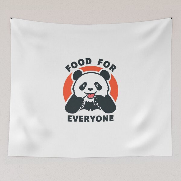 Item preview, Food For Everyone Panda Shirt Funny Foodie Gift Panda Lover World Food Day Tee designed and sold by Sky-bully.