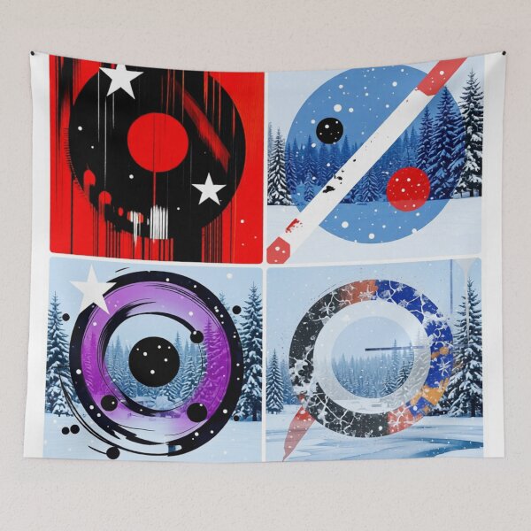 Item preview, cosmic pop geometry snowy winter colorful geometric abstract design designed and sold by SmashingDeals.