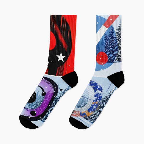 Item preview, cosmic pop geometry snowy winter colorful geometric abstract design designed and sold by SmashingDeals.