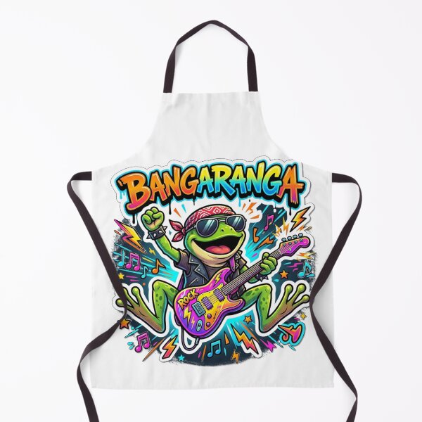 Item preview, BANGARANGA Rock Star Frog – Electric Guitar Cartoon Graffiti Art designed and sold by ArtsyExplorer.