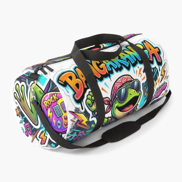 Item preview, BANGARANGA Rock Star Frog – Electric Guitar Cartoon Graffiti Art designed and sold by ArtsyExplorer.