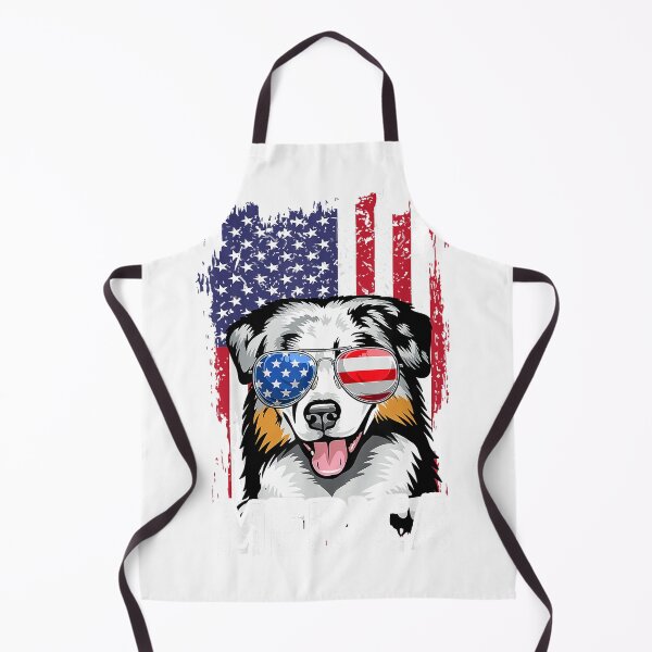 Item preview, Australian Shepherd 4th of July Merica USA Flag Aussie Dog T-Shirt designed and sold by gidget-gadget.