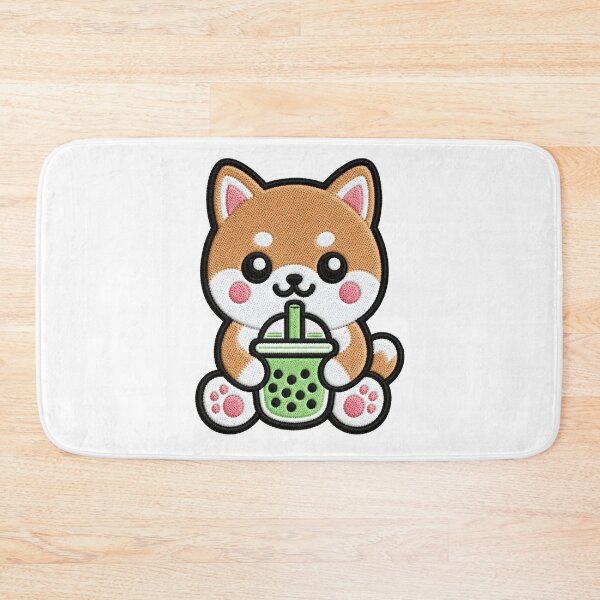 Item preview, Cute Kawaii Dog Drinking Bubble Tea designed and sold by IYI.
