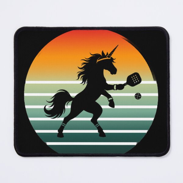 Item preview, Pickle Ball Unicorn Gift | Funny Retro Vintage Pickle Ball Unicorn T-Shirt Sticker designed and sold by Cosmic Enigma.