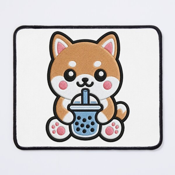 Item preview, Cute Kawaii Dog Drinking Bubble Tea designed and sold by IYI.