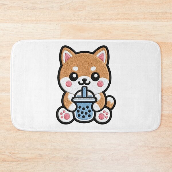 Item preview, Cute Kawaii Dog Drinking Bubble Tea designed and sold by IYI.