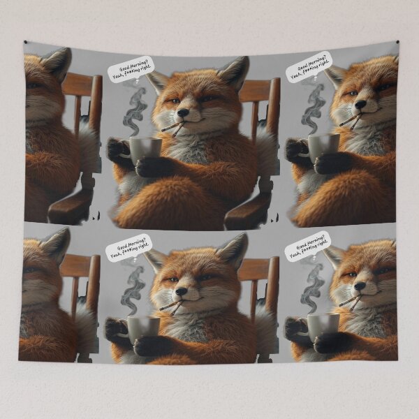 Item preview, This Fox Hates Mornings designed and sold by LujziWorld.