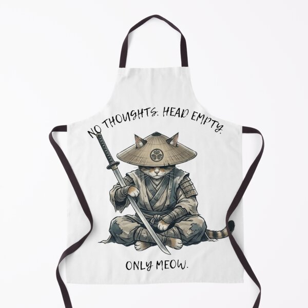 Item preview, Funny Samurai Cat Gift No Thoughts Head Empty Only Meow Japanese Cat Lover Shirt Anime Cat Gift designed and sold by Dev Mode.