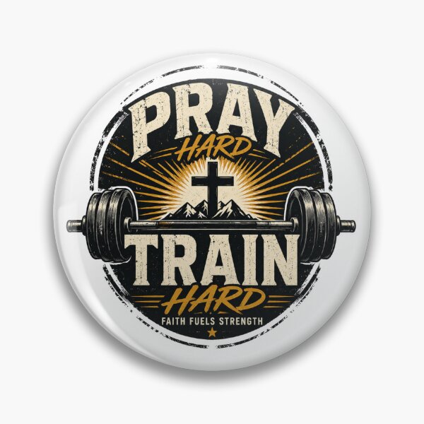 Item preview, Pray Hard Train Hard Christian Gym Design | Faith Fitness Workout Apparel designed and sold by Ashes to Artistry.