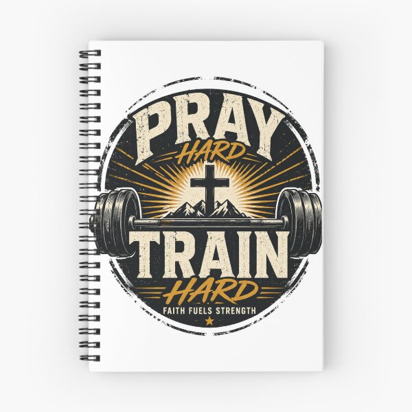 Item preview, Pray Hard Train Hard Christian Gym Design | Faith Fitness Workout Apparel designed and sold by Ashes to Artistry.
