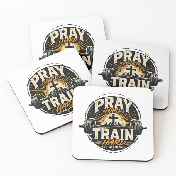Item preview, Pray Hard Train Hard Christian Gym Design | Faith Fitness Workout Apparel designed and sold by Ashes to Artistry.