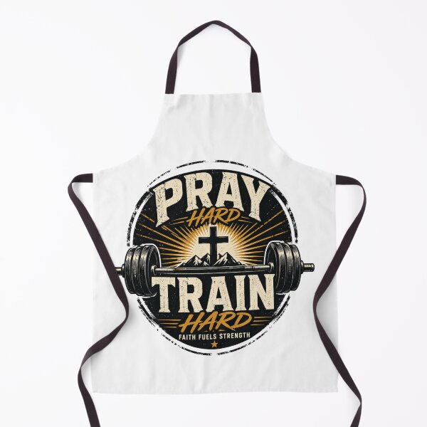 Item preview, Pray Hard Train Hard Christian Gym Design | Faith Fitness Workout Apparel designed and sold by Ashes to Artistry.
