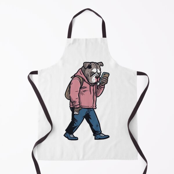 Item preview, Bulldog Streetwear Shirt Funny Dog Walking Phone Urban Dog Lover Cool Dog Art Tee designed and sold by Sky-bully.