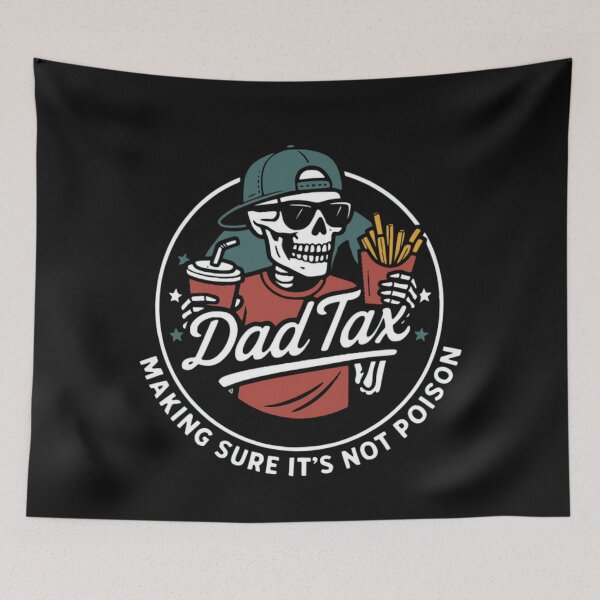 Item preview, Dad Tax Skeleton Snack Inspector Funny Father Classic T-Shirt designed and sold by LillyCustomTees.