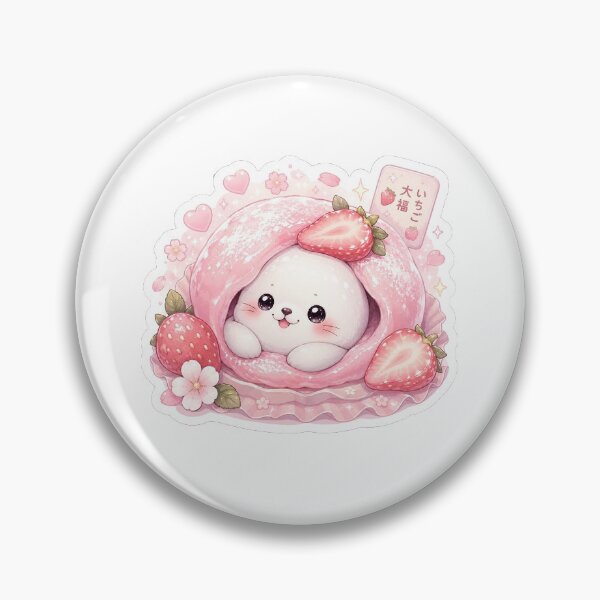 Item preview, Strawberry Mochi Seal Sticker designed and sold by blossomfun.