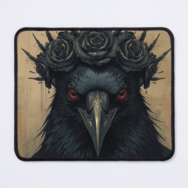 Item preview, Raven Thorn Rose Crown Gothic Oil Painting designed and sold by Artist Bishhnu Banerji.