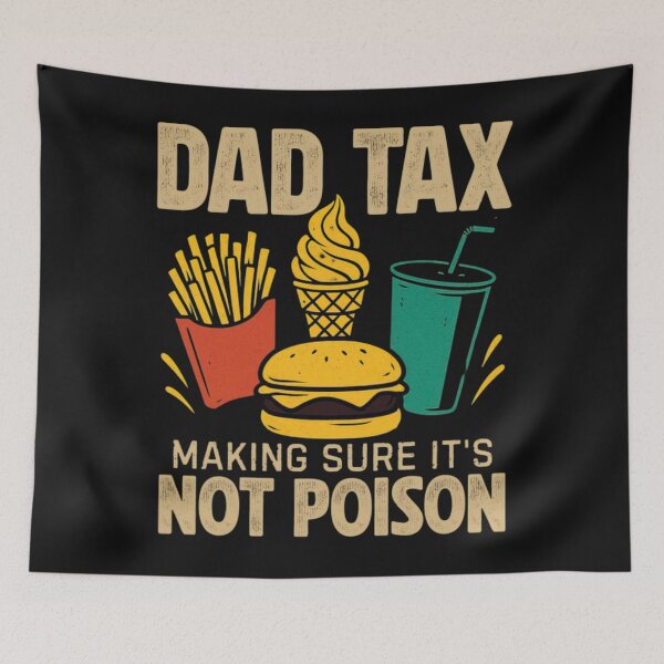 Item preview, Dad Tax Fast Food Taste Tester Funny Father Classic T-Shirt designed and sold by LillyCustomTees.