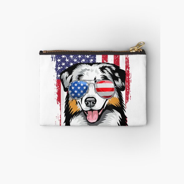 Item preview, Australian Shepherd 4th of July Merica USA Flag Aussie Dog T-Shirt designed and sold by gidget-gadget.
