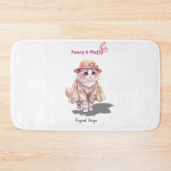 Item preview, Fancy & Fluffy Cat - Cute Floral Kitten designed and sold by OneCklick.