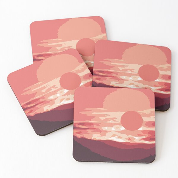 Item preview, Burning Sunset - Geometric Mountain Landscape Abstract Print designed and sold by K Design Store.