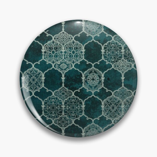 Item preview, Emerald Teal Damask Pattern - Elegant Moroccan Arabesque Art designed and sold by Sina Motif.