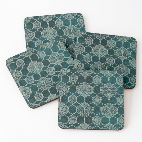 Item preview, Emerald Teal Damask Pattern - Elegant Moroccan Arabesque Art designed and sold by Sina Motif.
