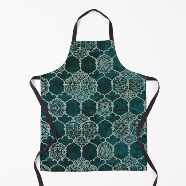 Item preview, Emerald Teal Damask Pattern - Elegant Moroccan Arabesque Art designed and sold by Sina Motif.
