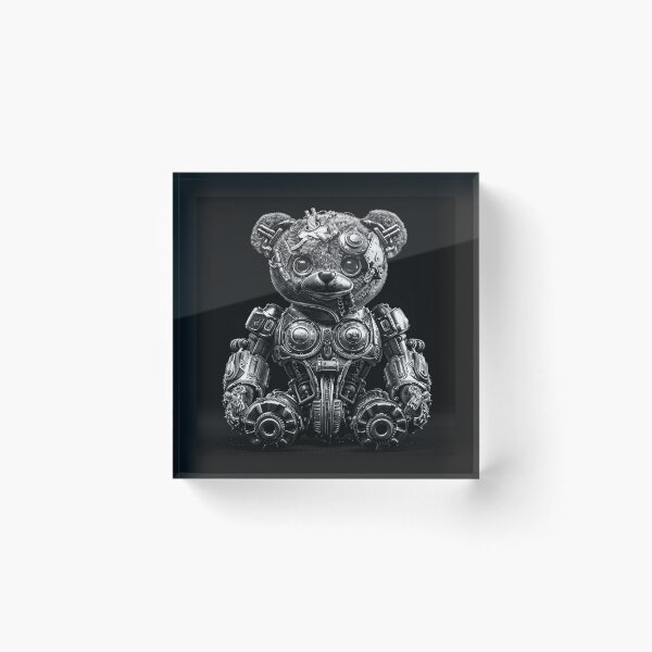 Item preview, Black and White Steampunk Robot Teddy Bear designed and sold by inkoutninja.
