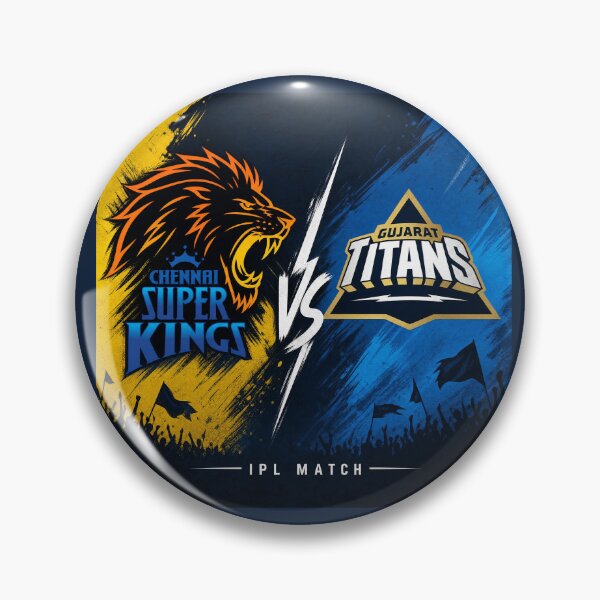 Item preview, Chennai Super Kings vs Gujarat Titans – IPL Rivalry Tee designed and sold by Crick-Art.