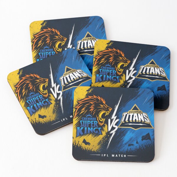 Item preview, Chennai Super Kings vs Gujarat Titans – IPL Rivalry Tee designed and sold by Crick-Art.