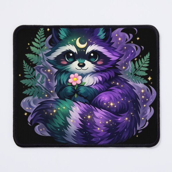 Item preview, Cosmic Raccoon Spirit Enchanted Forest Shadow designed and sold by tineldesign.