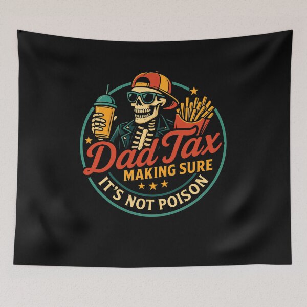 Item preview, Dad Tax Skeleton Fast Food Poison Tester Classic T-Shirt designed and sold by Animalfacts002.