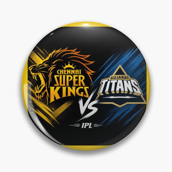 Item preview, Chennai Super Kings vs Gujarat Titans – Match Day Battle Tee designed and sold by Crick-Art.