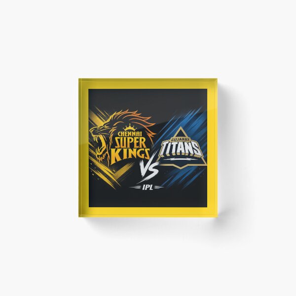 Item preview, Chennai Super Kings vs Gujarat Titans – Match Day Battle Tee designed and sold by Crick-Art.