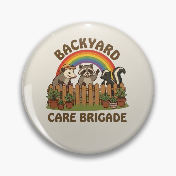 Item preview, Backyard Care Brigade Raccoon Possum Skunk Design designed and sold by LuloCreative.