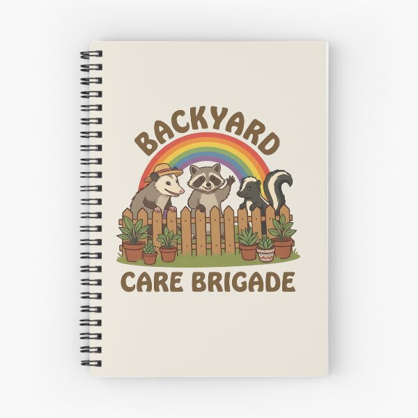 Item preview, Backyard Care Brigade Raccoon Possum Skunk Design designed and sold by LuloCreative.
