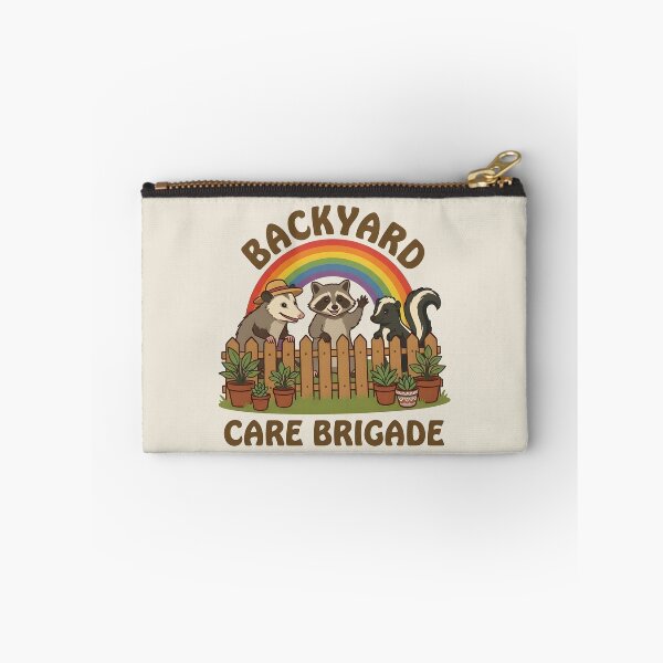 Item preview, Backyard Care Brigade Raccoon Possum Skunk Design designed and sold by LuloCreative.