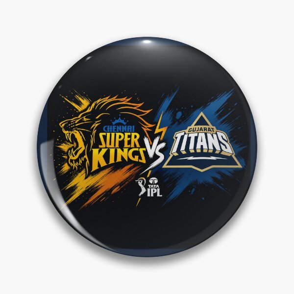 Item preview, Chennai Super Kings vs Gujarat Titans – IPL art designed and sold by Crick-Art.