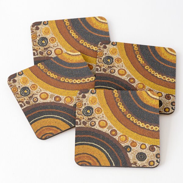 Item preview, Aboriginal Inspired Dot Art - With Fossils Circles Waves designed and sold by GrinGalore.