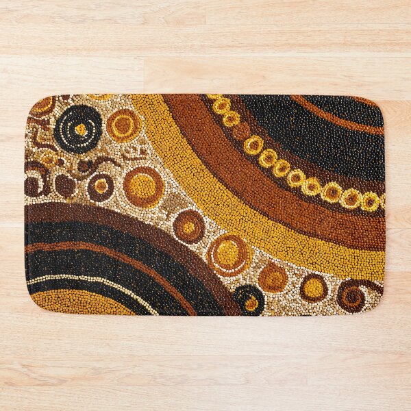 Item preview, Aboriginal Inspired Dot Art - With Fossils Circles Waves designed and sold by GrinGalore.