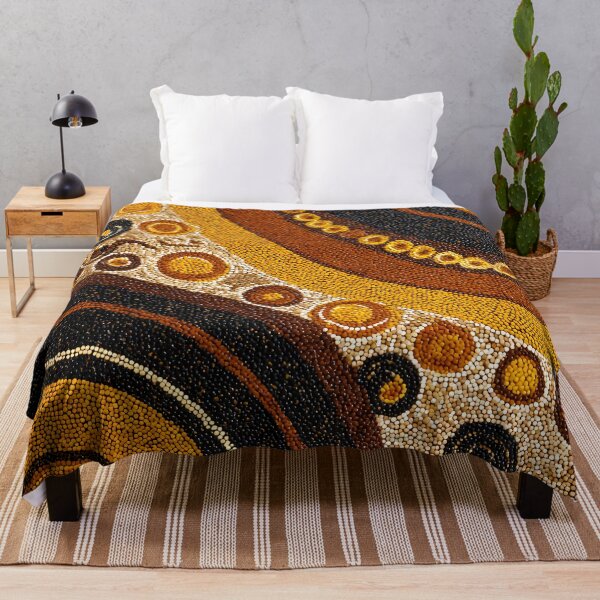 Item preview, Aboriginal Inspired Dot Art - With Fossils Circles Waves designed and sold by GrinGalore.